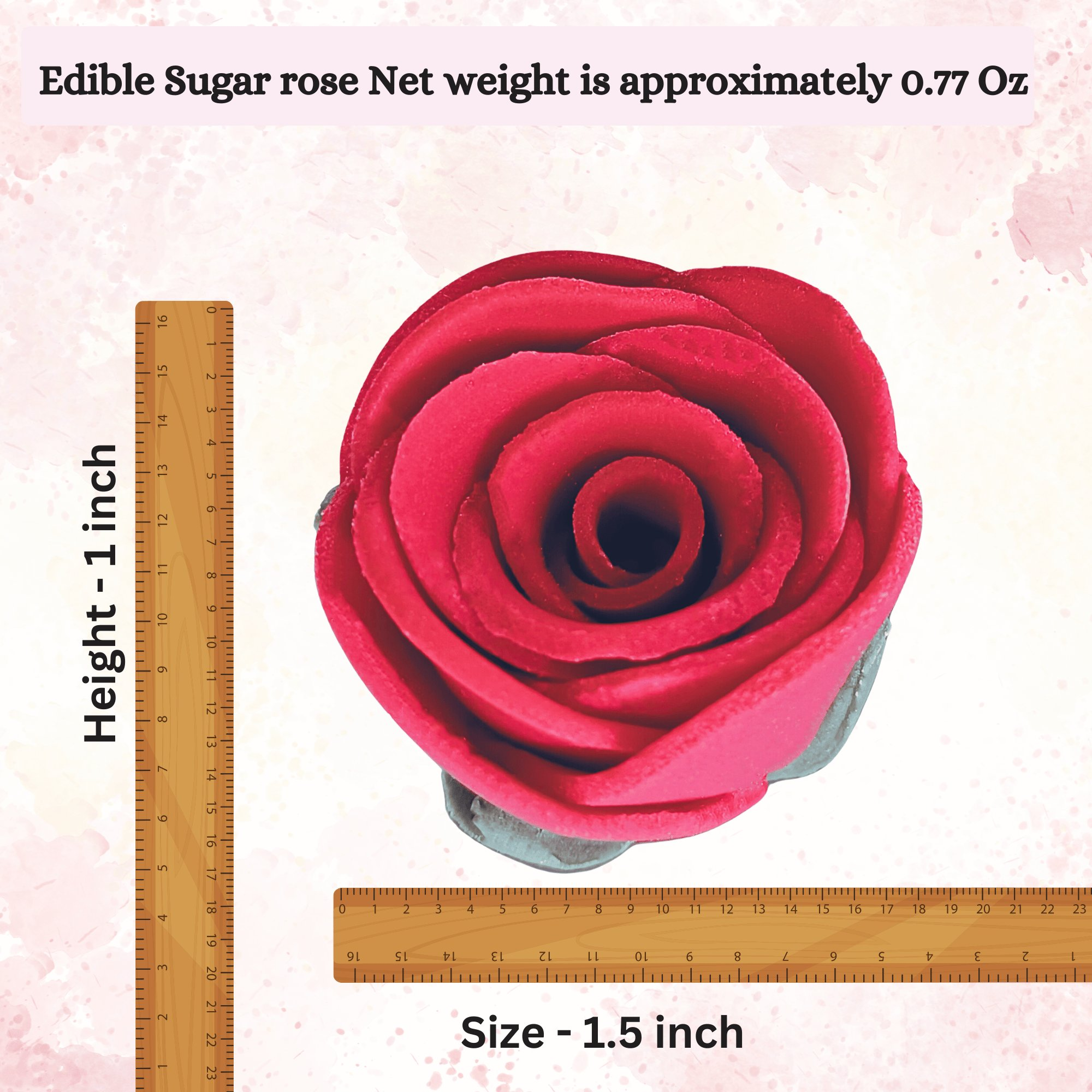 confect sugar roses topper sugar roses for cake decorations cupcakes doughnut edible toppers ombre 2 pack of 12