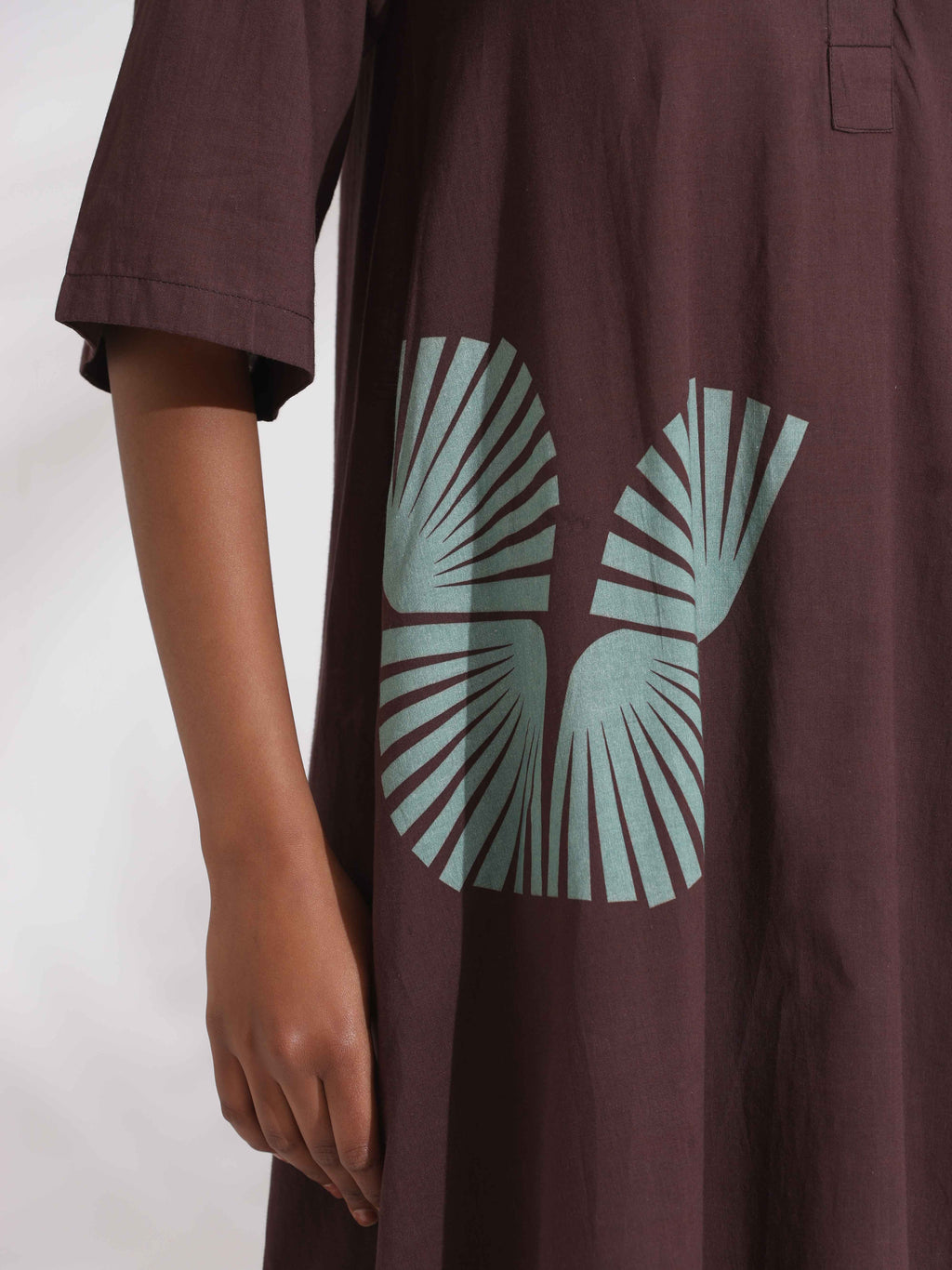 trueBrowns Cola Cotton Print Flared Kurta Set - Distacart