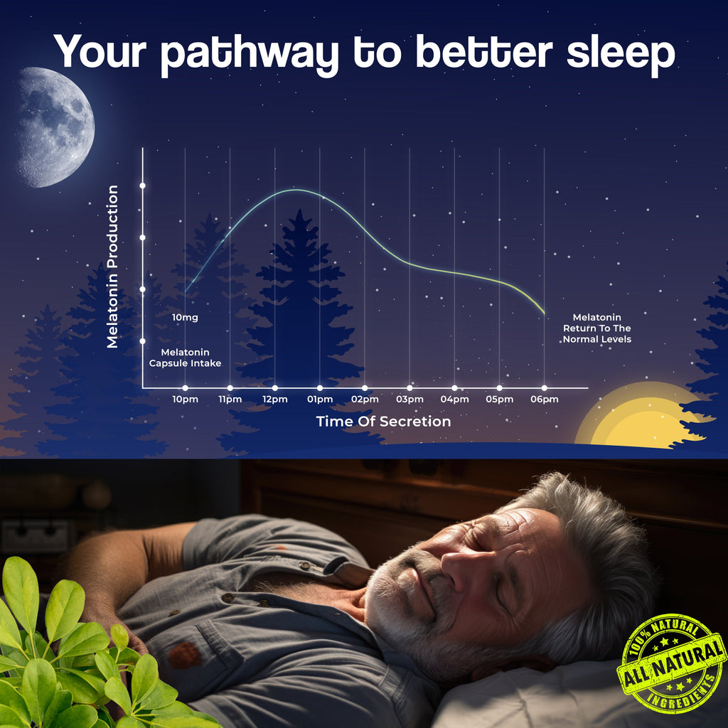 Health Veda Organics Melatonin Sleep & Relaxation Capsules - Distacart