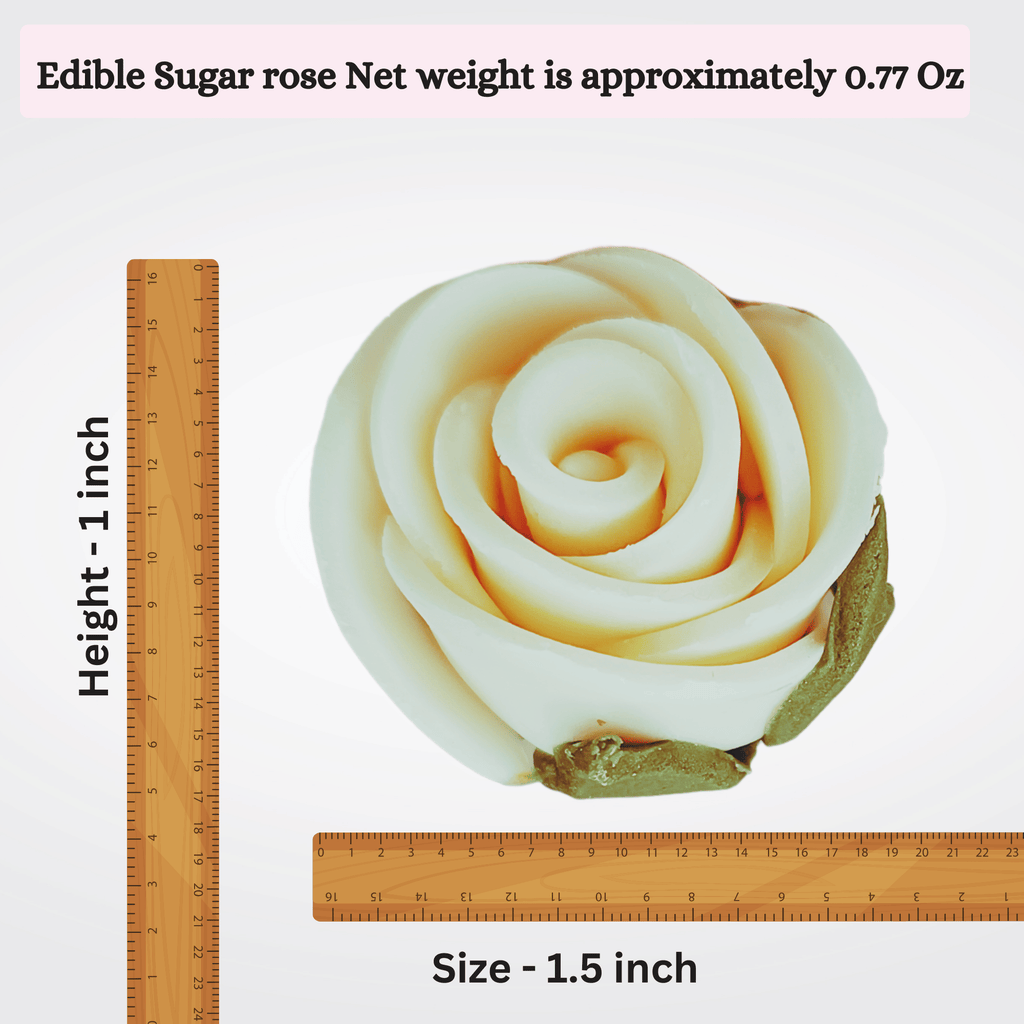 sugar roses for cake cupcake decoration ivory 120 gms