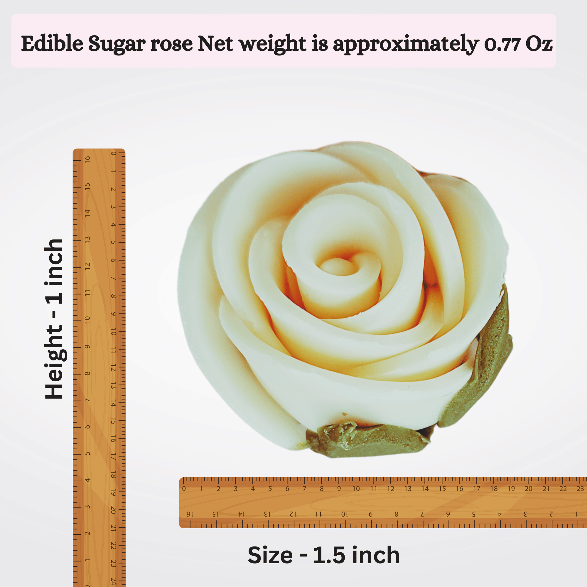 sugar roses for cake cupcake decoration ivory 120 gms
