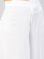 InWeave Solid White Palazzo - Distacart