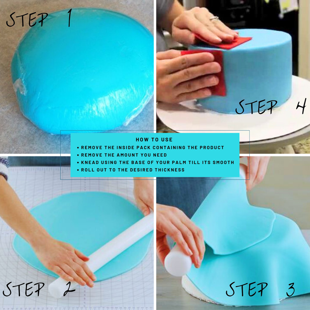superhero blue fondant edible sugarpaste 1kg