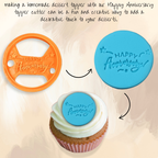 confect toppers cutters congratulations topper cutter cake cupcake decorating supplies happy anniversary