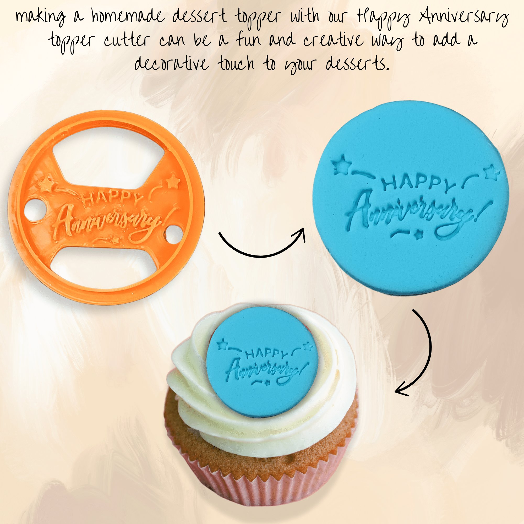 confect toppers cutters congratulations topper cutter cake cupcake decorating supplies happy anniversary