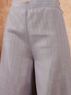InWeave Light Grey Lurex Halter Neck W/S Kurta Palazzo Set - Distacart