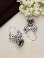trueBrowns Silver Tone Peacock Jhumka Earrings - Distacart