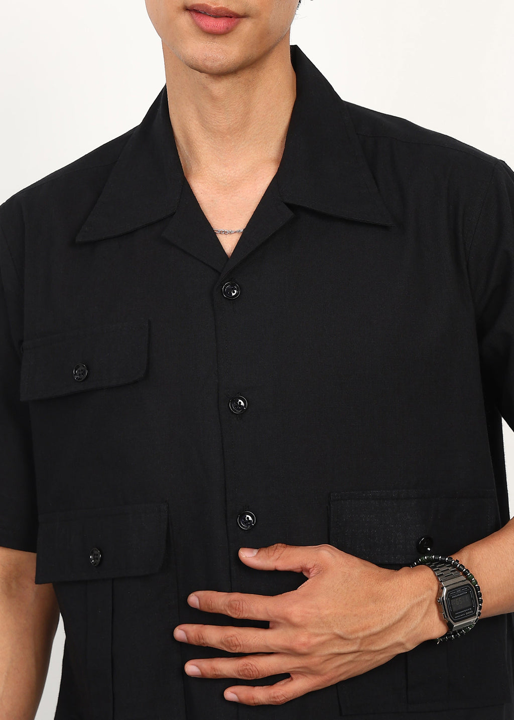 Fabmade Black Utility Co-Ord Set For Men