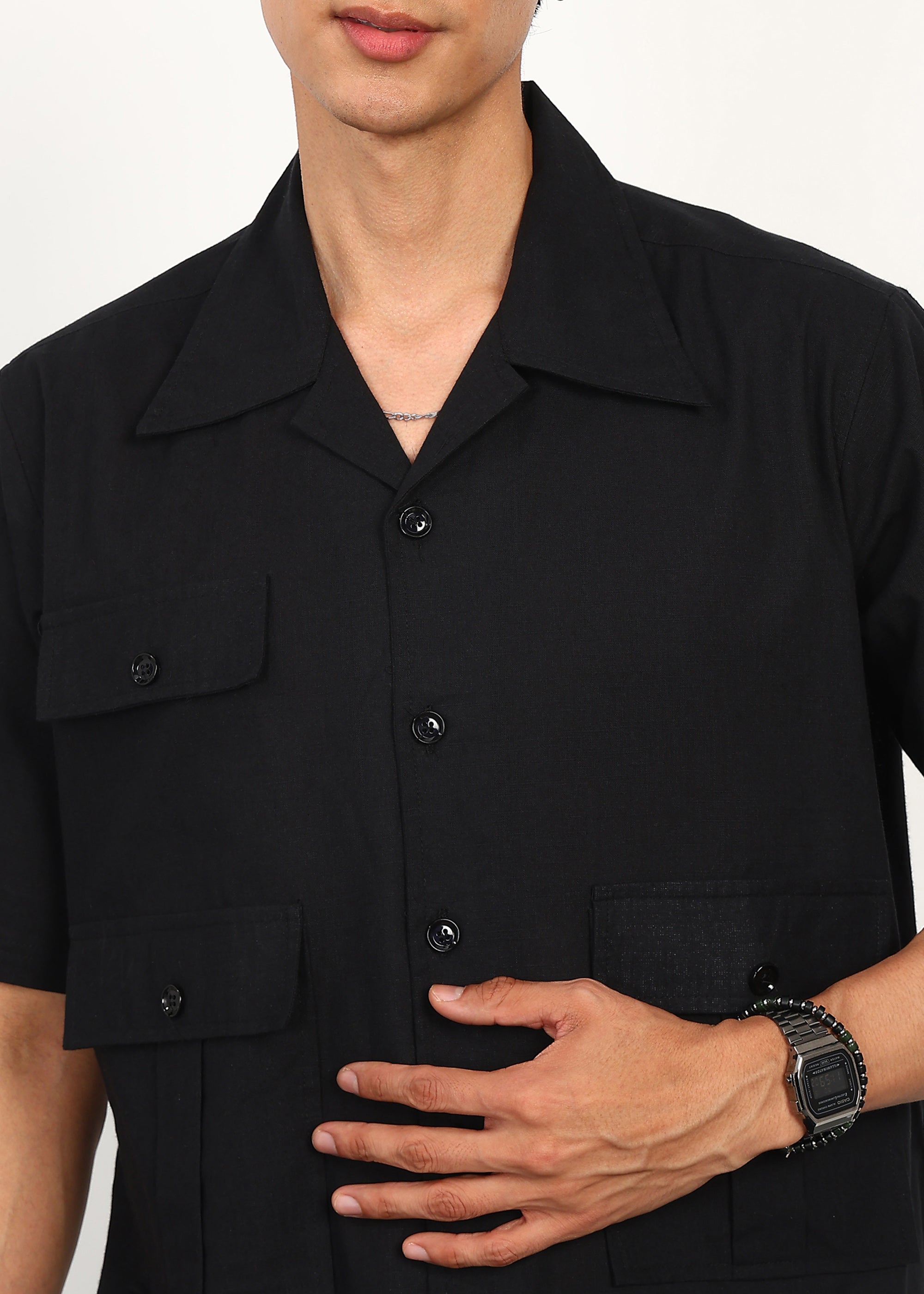 Fabmade Black Utility Co-Ord Set For Men