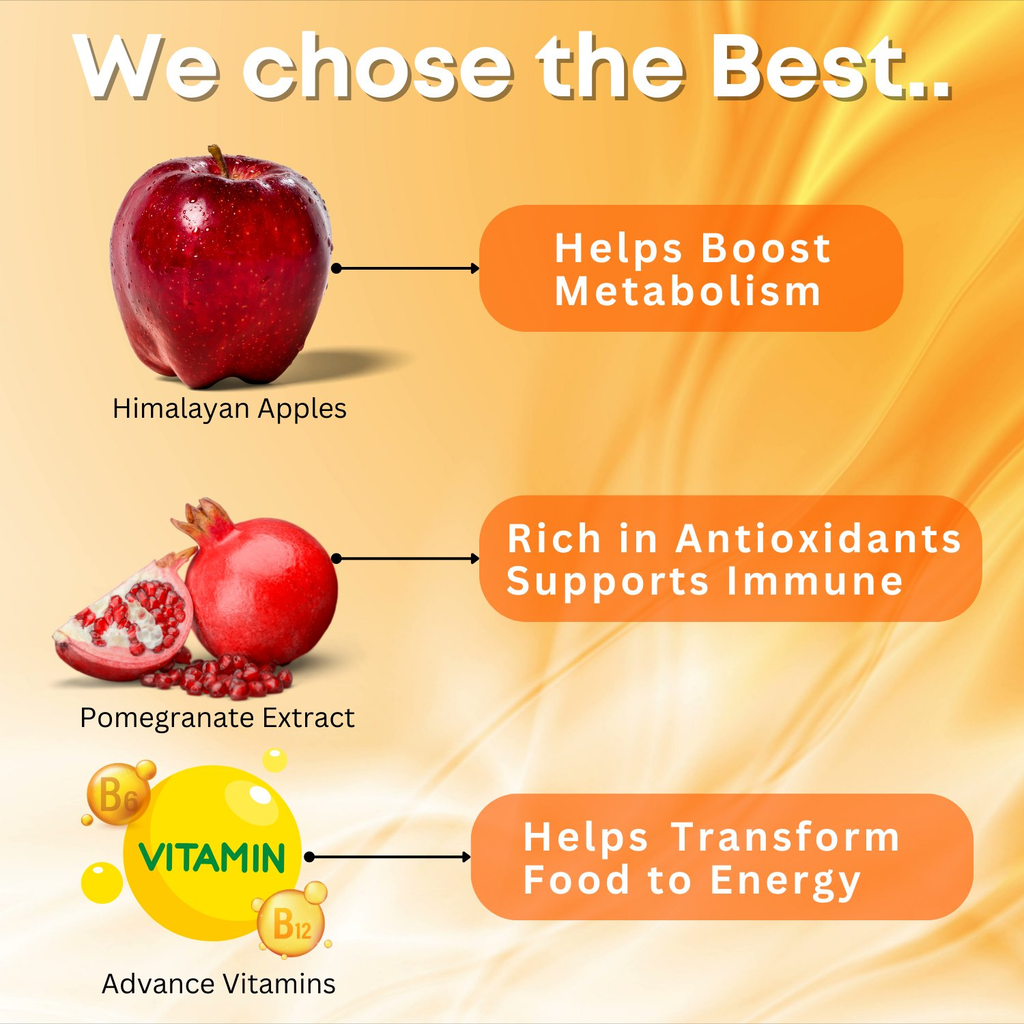 BOOSTIQ Apple Cider Vinegar Effervescent Tablets - Orange Flavour