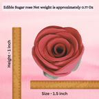 sugar roses for cake cupcake decoration magenta 120 gms