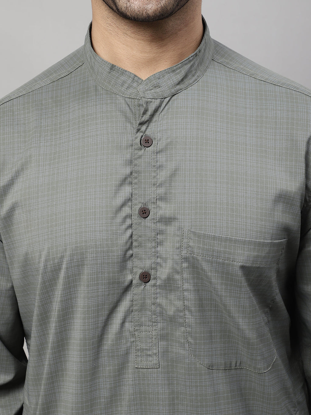 Even Apparels Multi Pure Cotton Kurta With Band Collar - Distacart