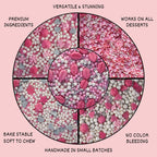 confect glittering grace sprinkles dazzling delight sprinkle glistening glamour sprinkles cake cupcake sprinkles pink mini lips roses sprinkles i silver hearts vermicelli and white pearls baby shower sprinkles mix pack of 5