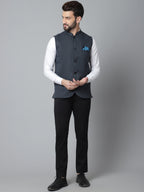 Even Apparels Men's Beige Nehru Jacket With Welt Pockets