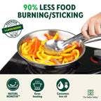 The Indus Valley TurboCuk Tri-ply Stainless Steel Cookware Set: 2.2L Kadai+ 1.4L Frypan+  1.2L Tea/Milk pan, Premium Quality, 3 Layer Thick Body, 100% Toxin-free, Non-stick, Induction & Gas