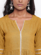 trueBrowns Pure Cotton Gota Slit Kurta Set | Relove - Distacart