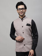 Even Apparels Men's Cream Pure Wool Nehru Jacket