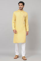 Paisley Embroidered Cotton Kurta by Hilo Design