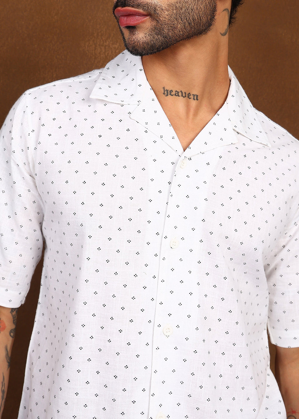 Fabmade Micro Print Short Sleeve Shirt