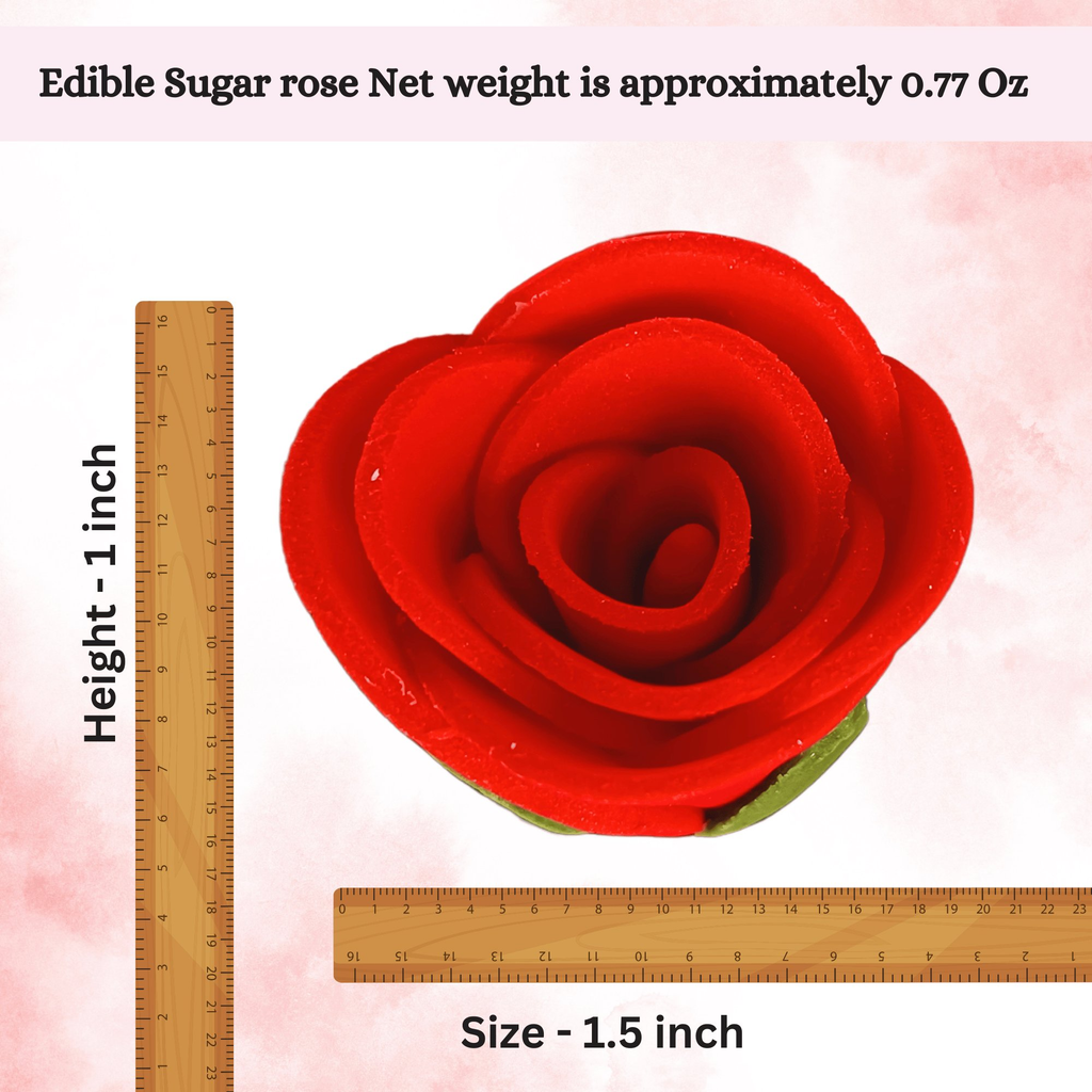 sugar flowers for cake cupcake decoration red 120 gms