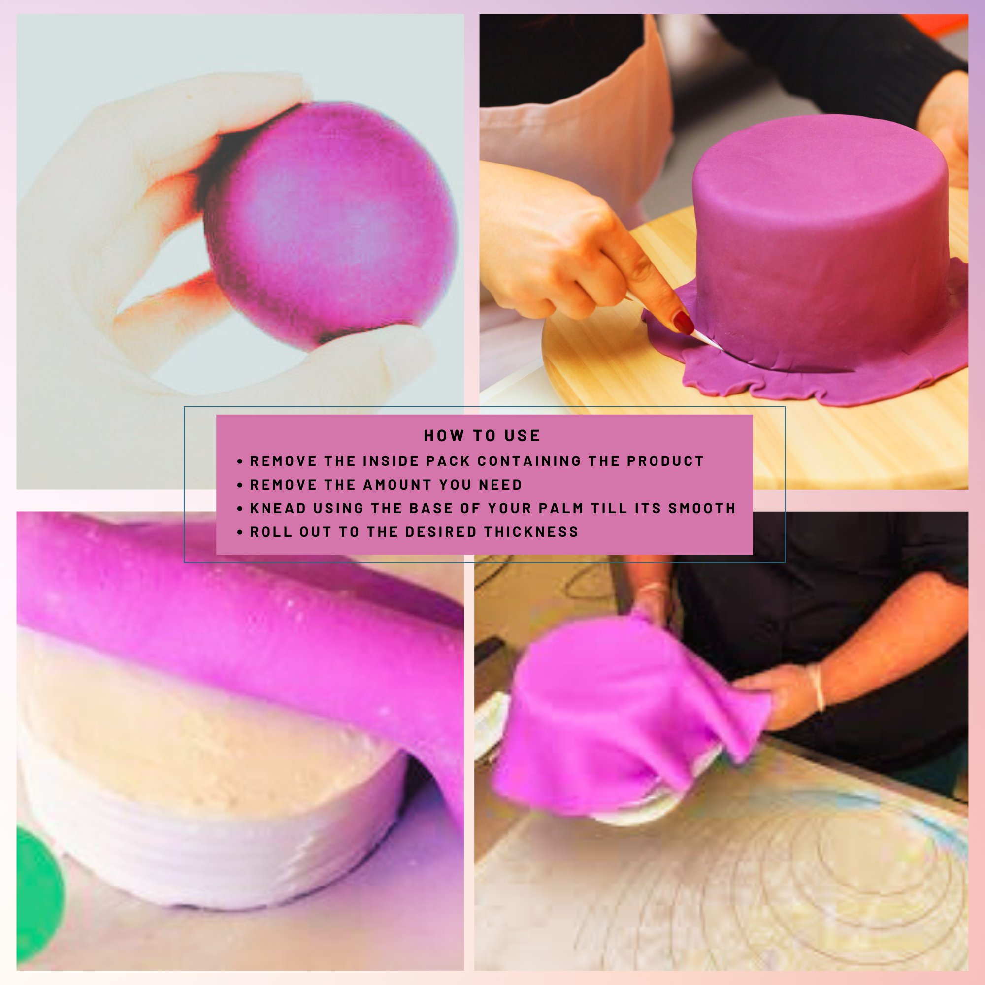 fuchsia pink fondant edible sugarpaste 1kg