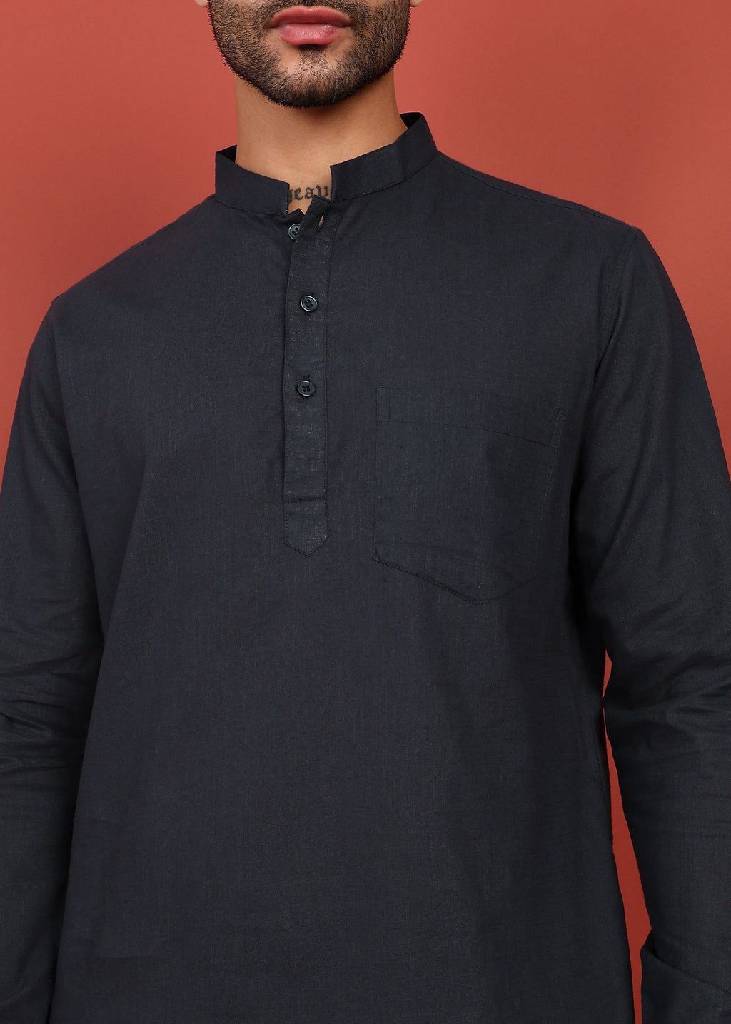 Fabmade Onyx Noir Short Kurta Co-Ord Set