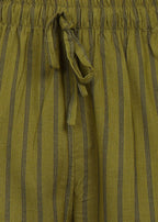 Fabmade Olive Stripe Linen Trouser