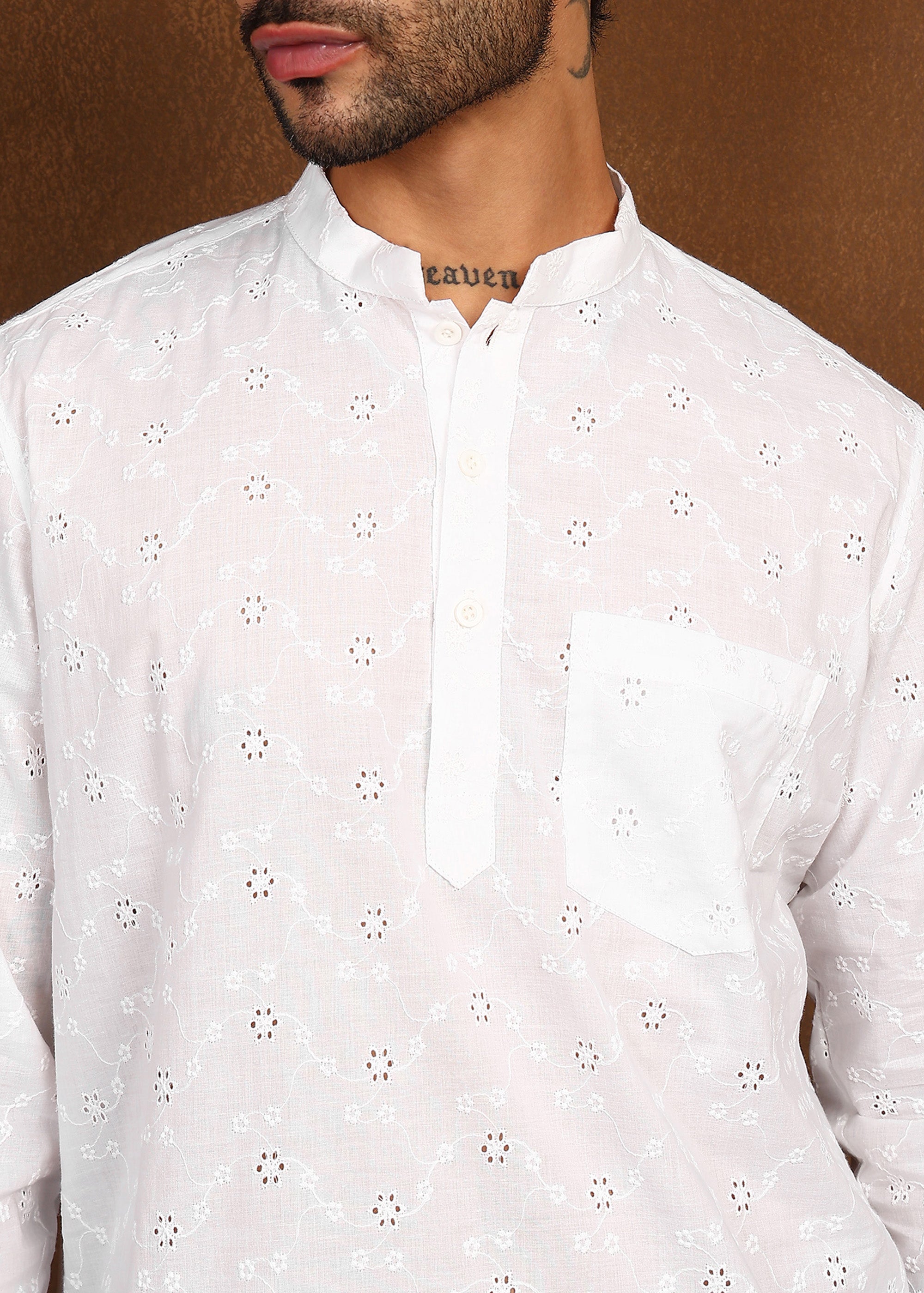 Fabmade Whisper Weave Linen Short Kurta