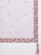 House of Panchhi Lavender Georgette Sequins And Thread Embroidery Lehenga Choli & Dupatta