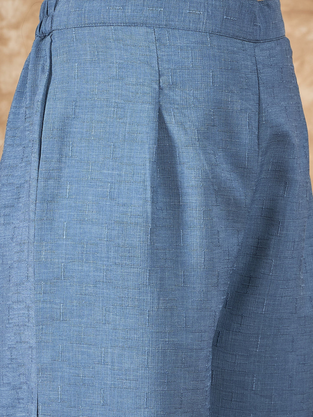InWeave Mint Blue V Neck Aline Kurta Set