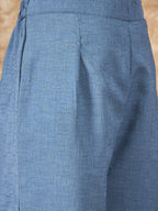 InWeave Mint Blue V Neck Aline Kurta Set