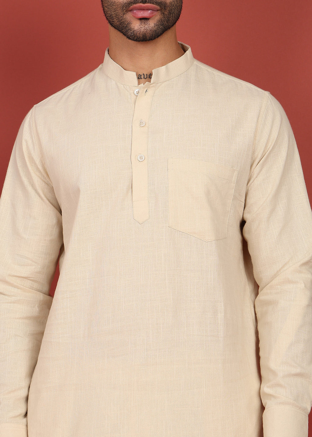 Fabmade Ivory Ease Short Kurta Co-Ord Set