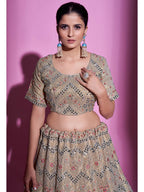 Myra Tan Gota Silk Embroidered Designer Lehenga Choli