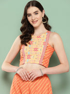 Ahalyaa Geometric Printed Ethnic Co-Ords - Distacart