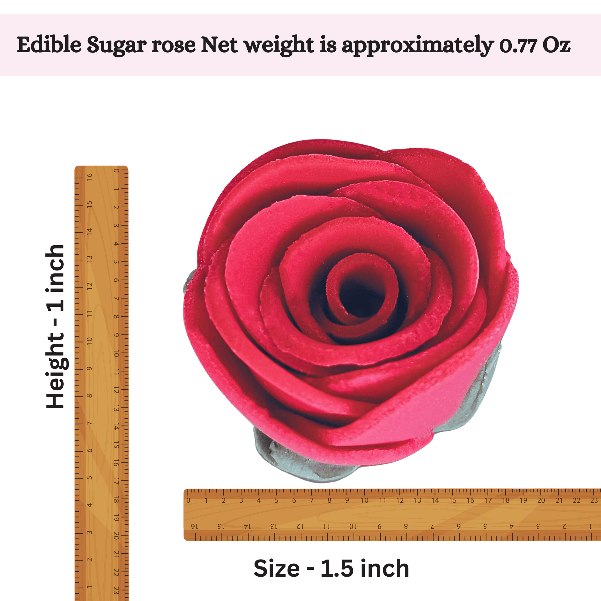 confect edible rose topper edible rose for cake decorations edible crimson pink roses pack of 12
