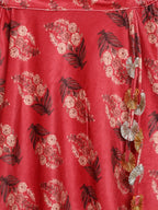 Ahalyaa Girls Floral Printed Velvet Ready to Wear Kids Lehenga Choli - Distacart