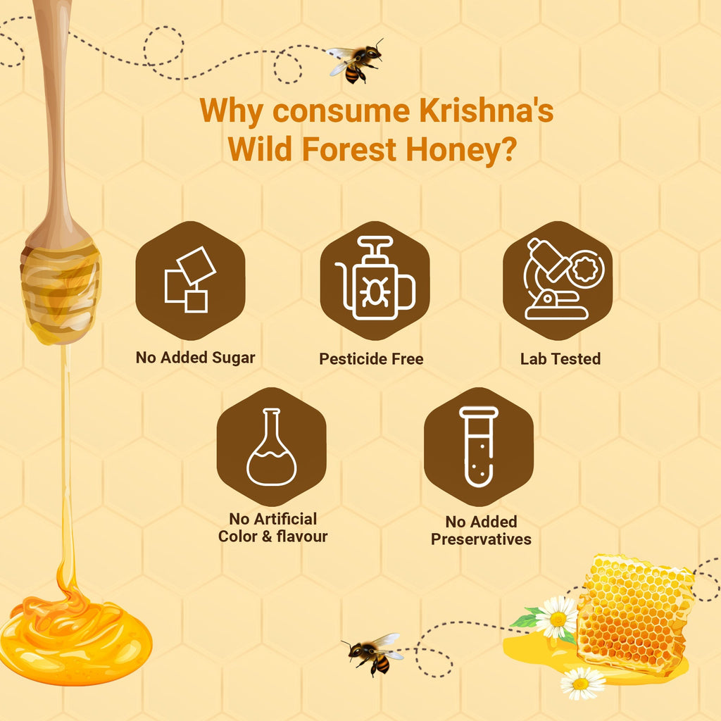 Krishna'S Herbal & Ayurveda Pure Wild Forest Honey - Distacart