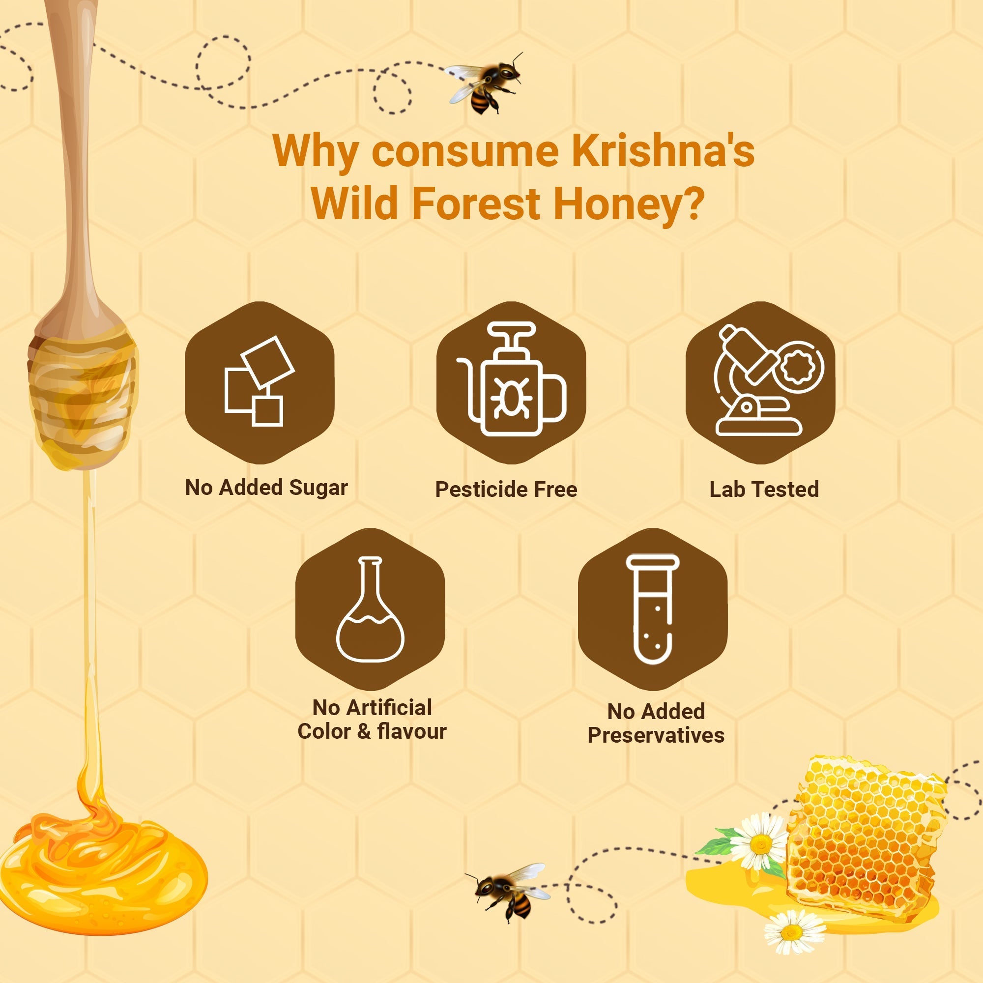 Krishna'S Herbal & Ayurveda Pure Wild Forest Honey - Distacart