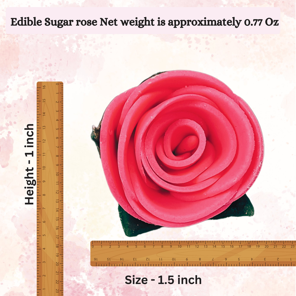 sugar roses for cake cupcake decoration hot pink 120 gms
