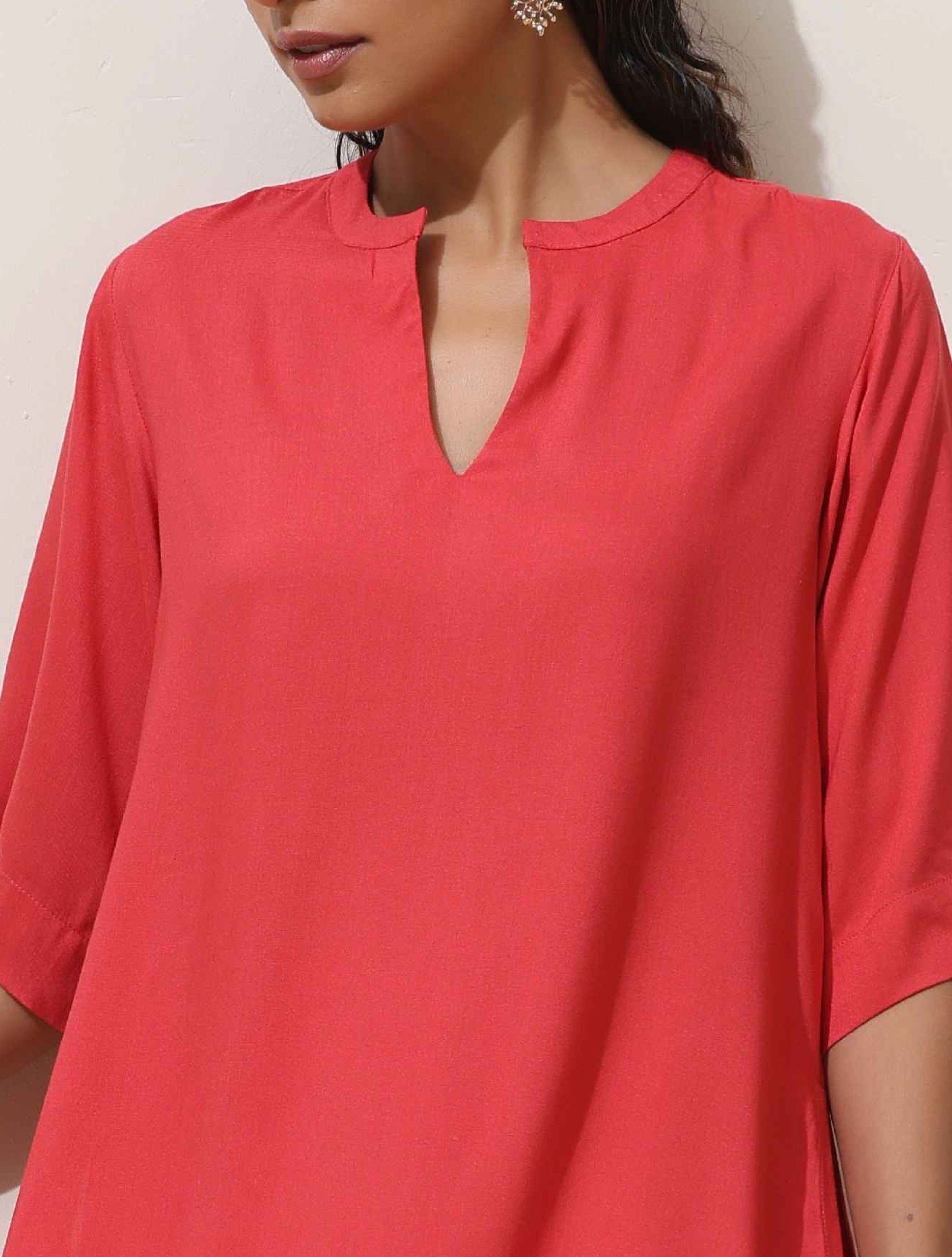 trueBrowns Coral Viscose Kurta Pant Set - Distacart