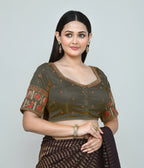 Joban Fashion Women's Green Embroidered Stitched Blouse - Distacart
