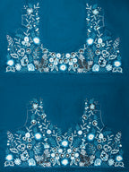 House of Panchhi Teal Net Sequins, Mirror And Thread Embroidery Lehenga Choli & Dupatta