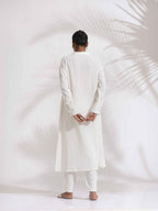 trueBrowns White Cotton A-line Kurta Set - Distacart