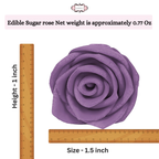 confect sugar roses topper sugar roses for cake decorations edible true purple roses pack of 12