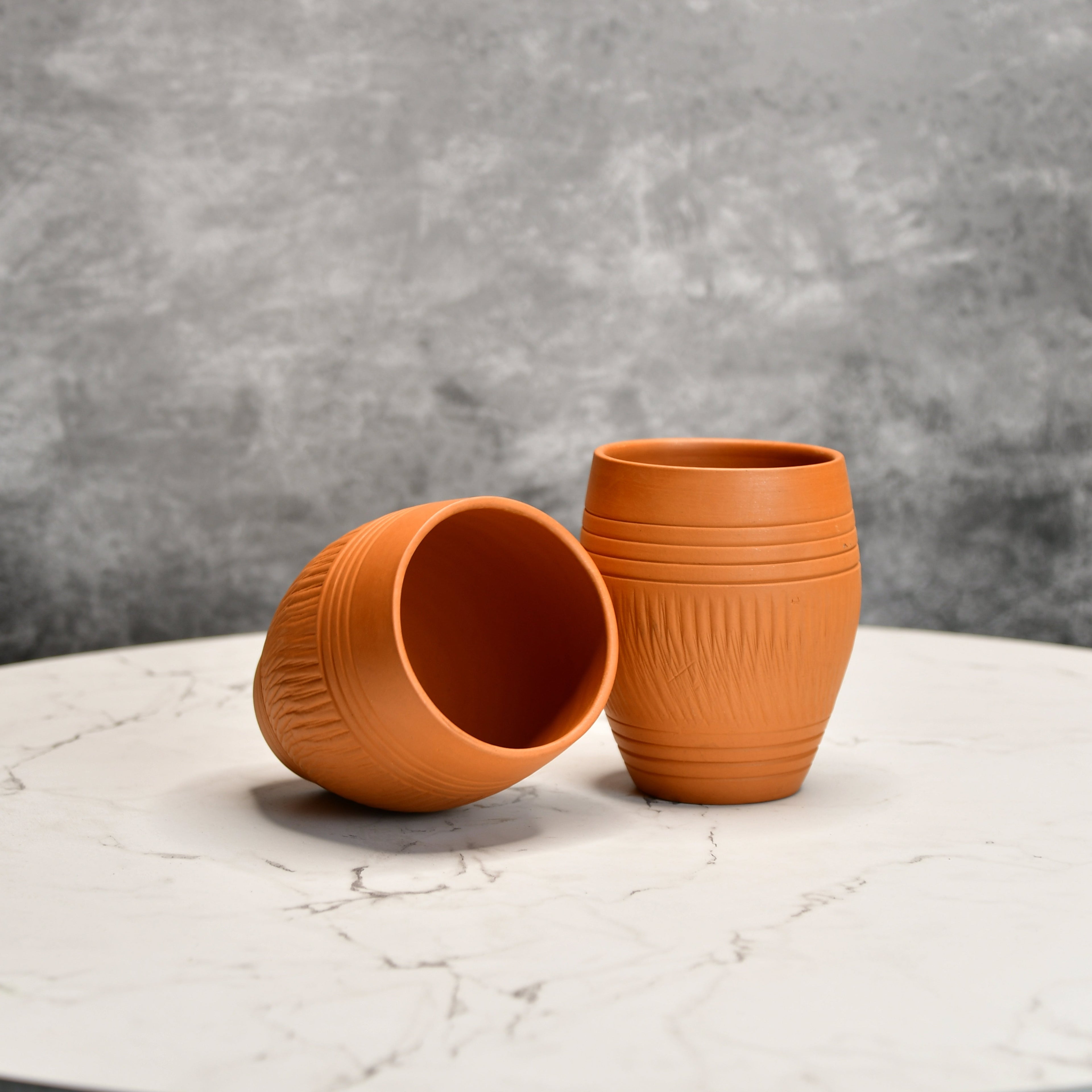 Sowpeace Premium Set of 2 Unglazed Terracotta Glasses - Distacart
