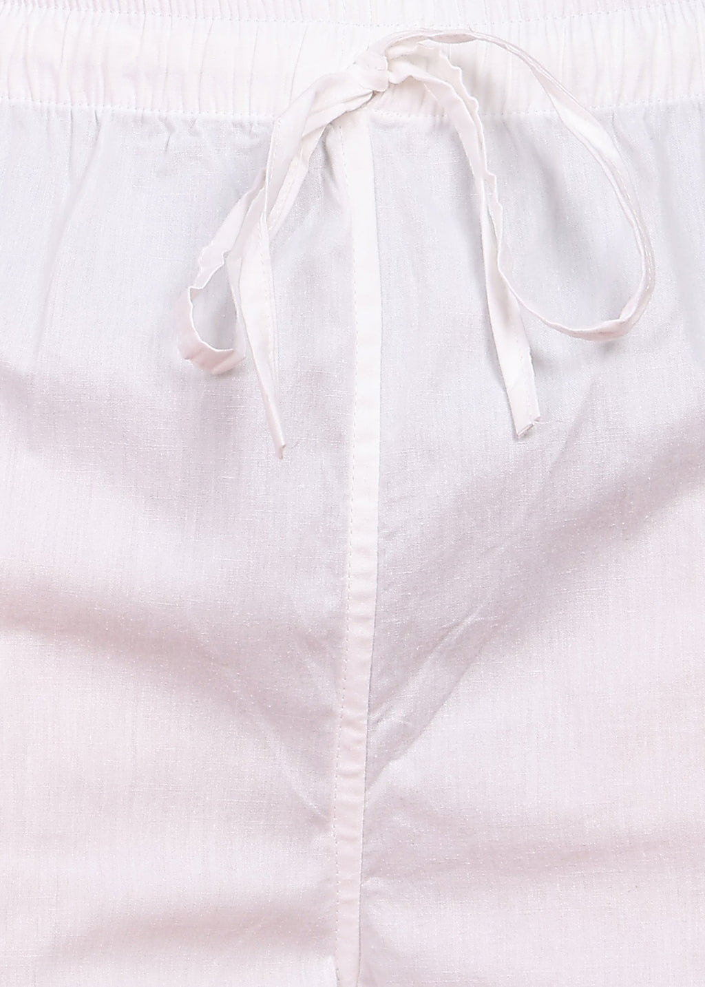 Fabmade Men’S Whitte Linen Drawstring Pyjama