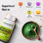 Health Veda Organics Spirulina Capsules - Distacart