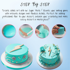 confect electric blue pastel sugar paste edible fondant chefs choice for cake decorating 1 kg