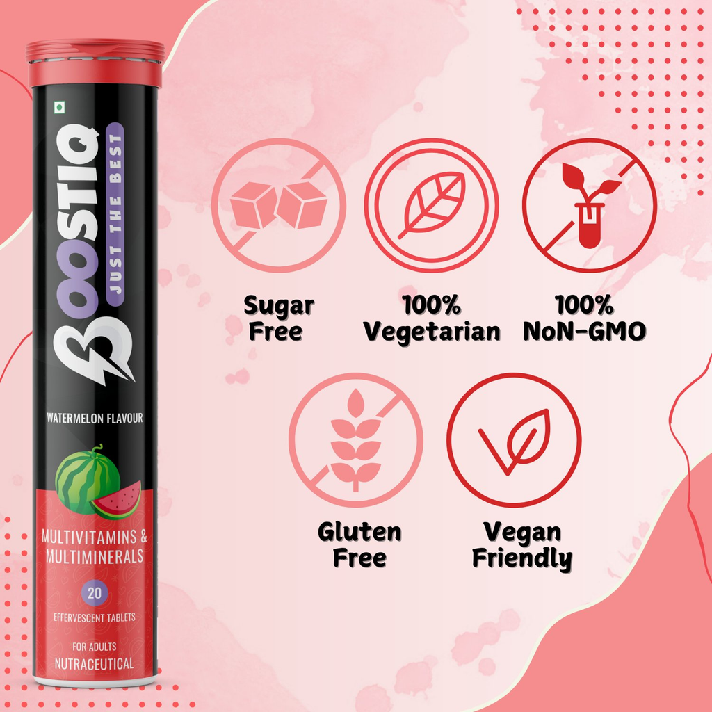 BOOSTIQ Multivitamin EEffervescent Tablets - Watermelon Flavour