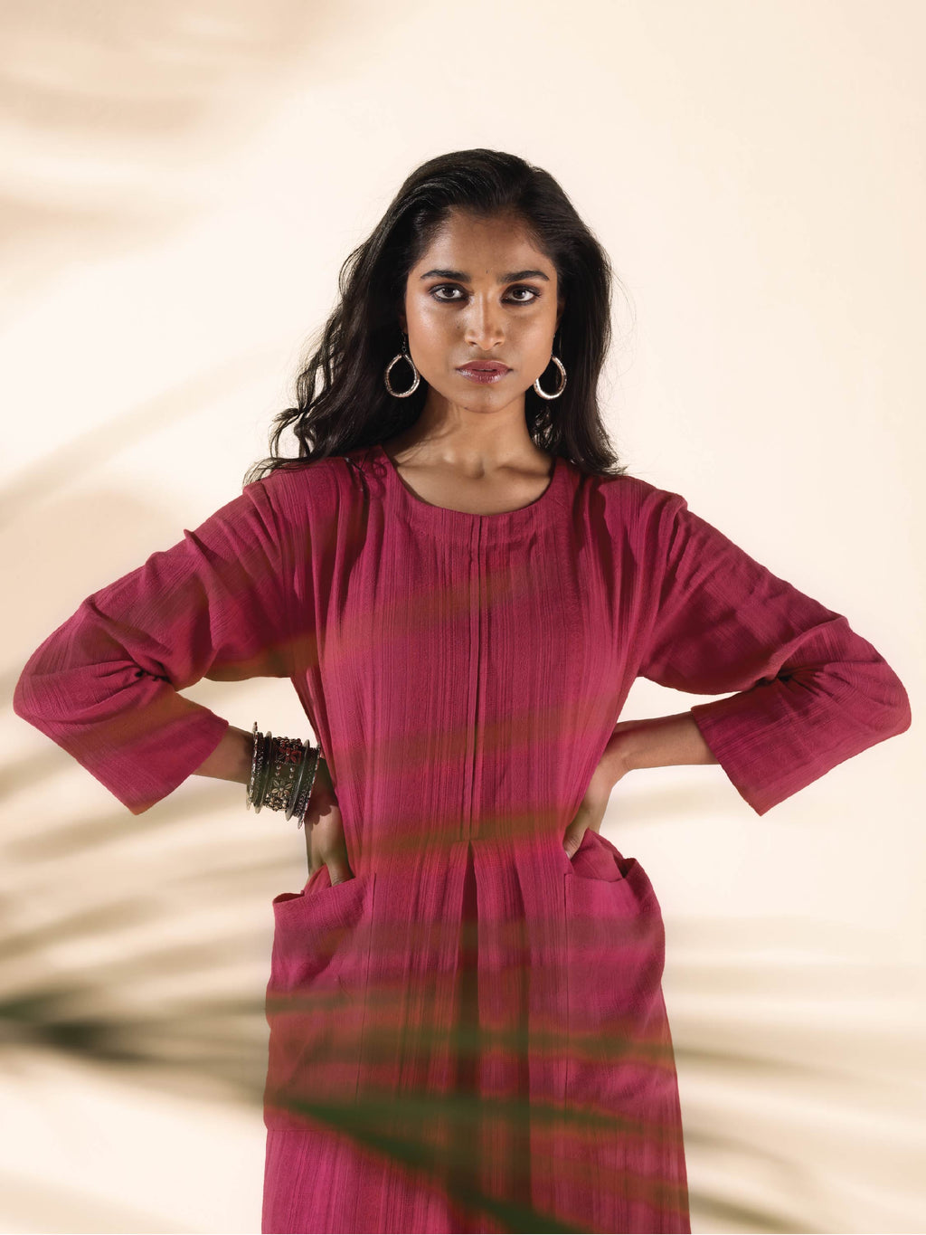 trueBrowns Carrot Cotton Dobby Pocket Dress - Distacart